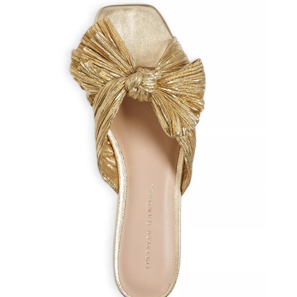 Loeffler Randall Women's Daphne Pleated Slide Sandals